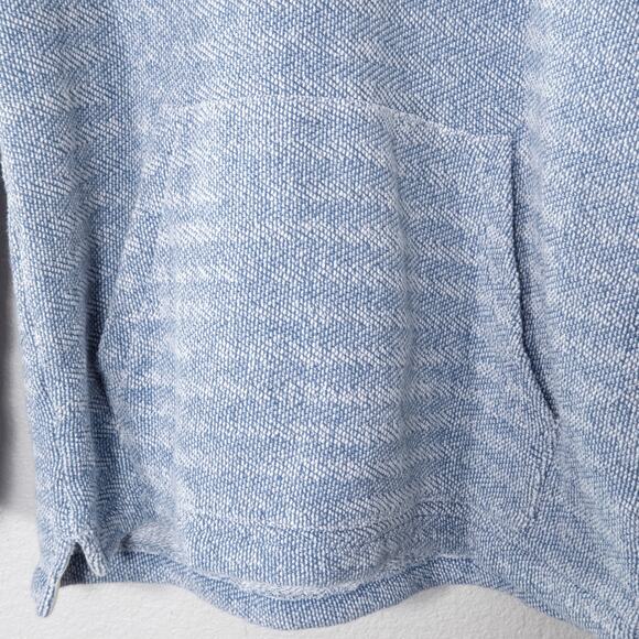 Faherty Hooded Sweater Blue Heather Cotton Size S Coastal Casual - Picture 5 of 8